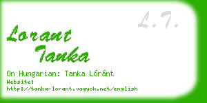 lorant tanka business card