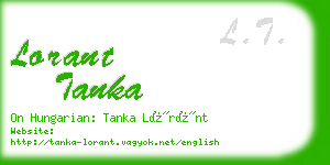 lorant tanka business card